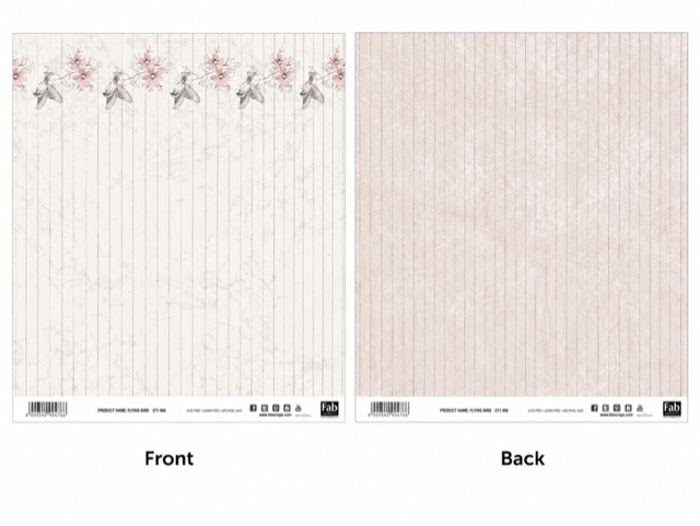 Flying Bird-Double-Sided Scrapbook Paper (12x12)