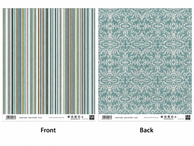 Jungle Patterns-Double-Sided Scrapbook Paper (12x12)