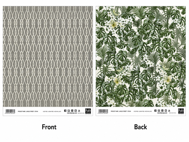 Jungle Forrest-Double-Sided Scrapbook Paper (12x12)