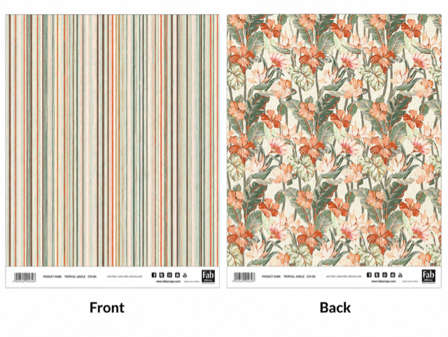 Tropical Jungle-Double-Sided Scrapbook Paper (12x12)