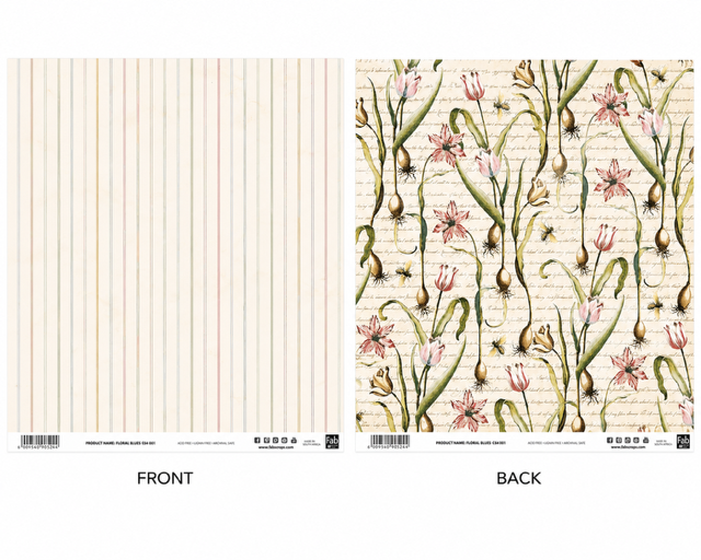Floral Bulbs-Double-Sided Scrapbook Paper (12x12)