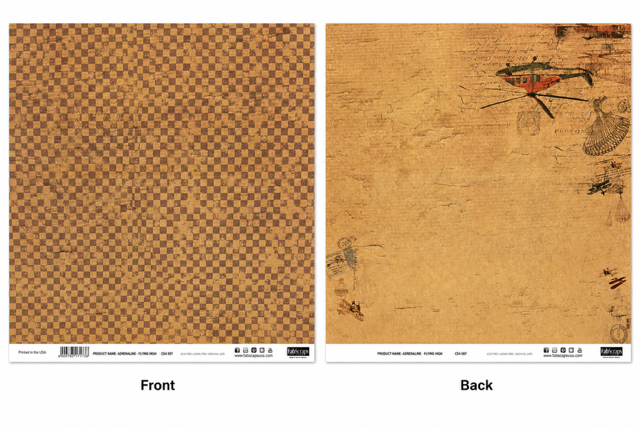 Adrenaline-Flying High-Double-Sided Scrapbook Paper (12x12)
