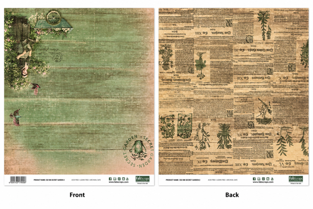 Secret Garden 2-Double-Sided Scrapbook Paper (12x12)