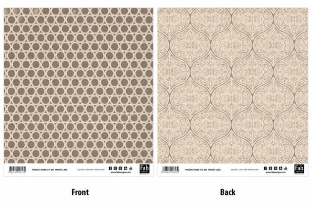 French Lace-Double-Sided Scrapbook Paper (12x12)