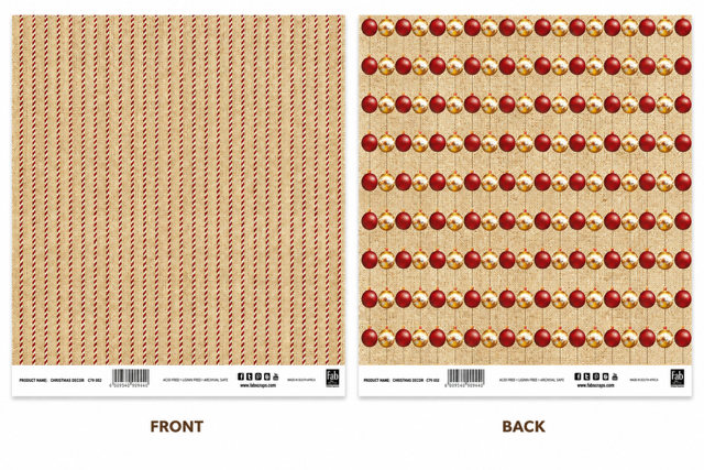 Christmas Decor-Double-Sided Scrapbook Paper (12x12)