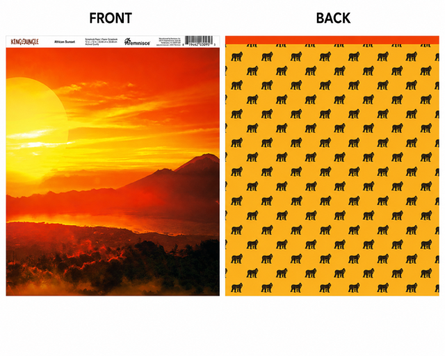 African Sunset Double Sided Scrapbook Paper (12x12)