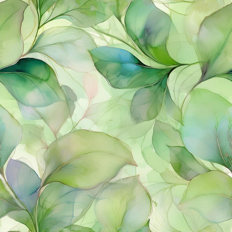 Green Leaves Background Peel & Place