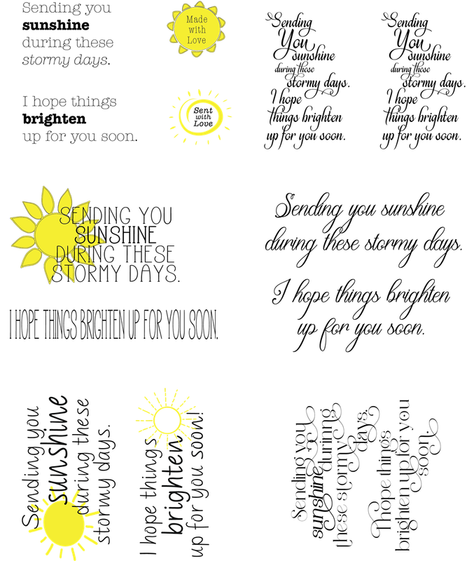 Sending You Sunshine-Stormy Days 6 Fonts Peel & Place