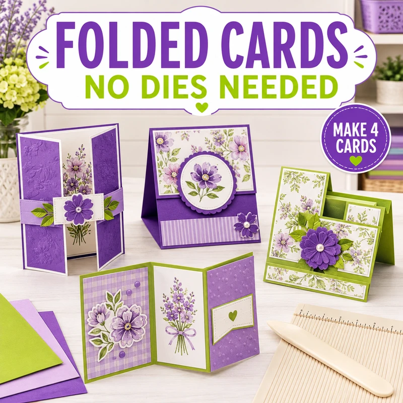 Folded Cards - No Dies Needed