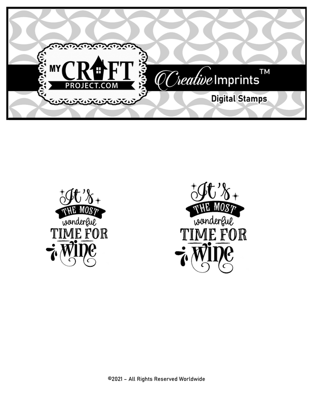 It's the Most Wonderful Time for Wine Digital Imprints stamp set