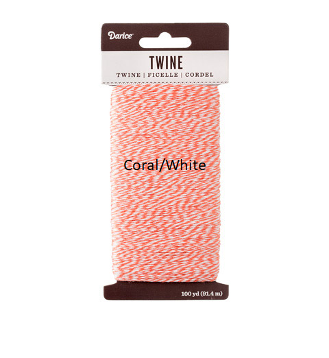 Baker's Twine Coral & White