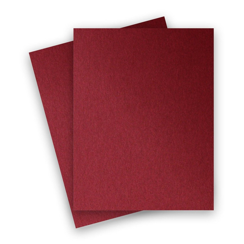 8.5" x 11"  Metallic Shimmer Deep Red #78lb text paper