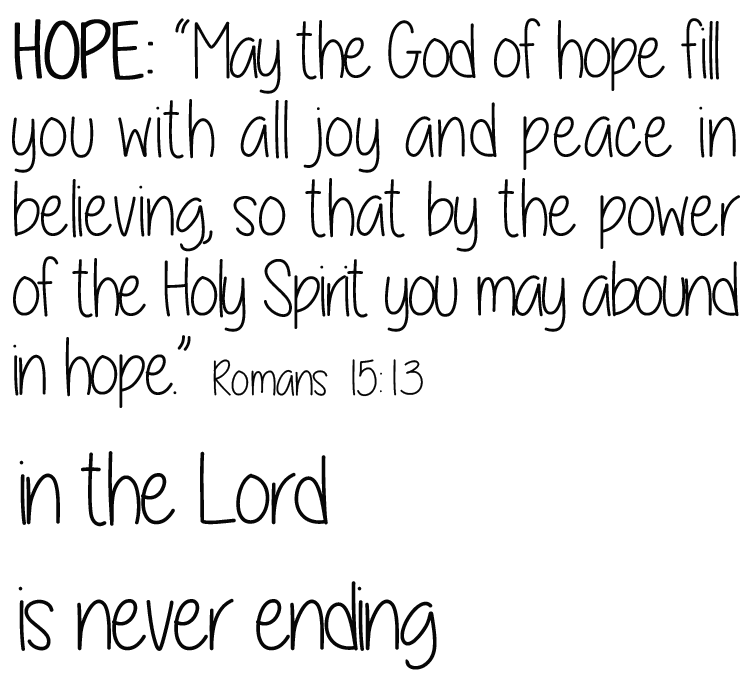 Hope Word Cross Sentiments Collection rubber 3 pc stamp set