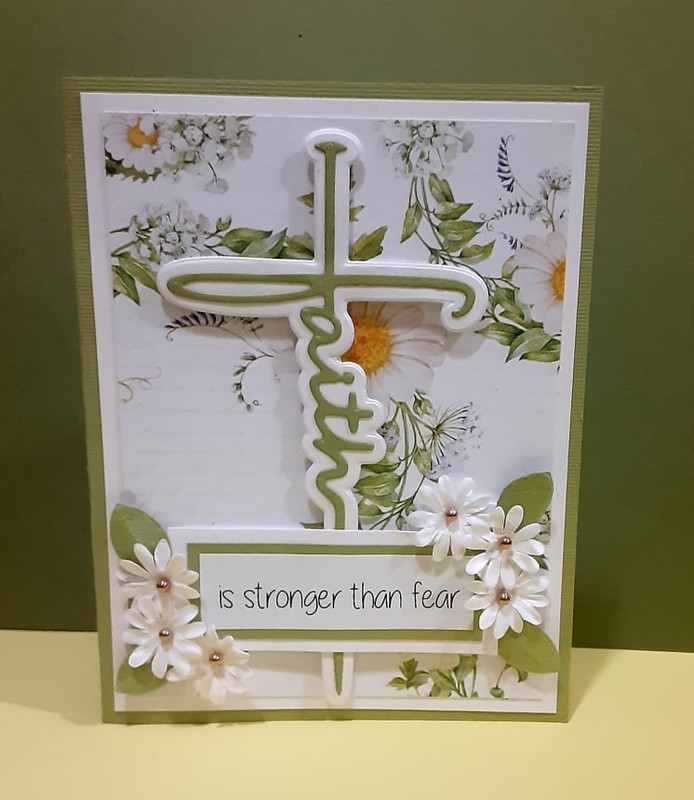 Faith Word Cross Sentiments Collection rubber 8 pc stamp set