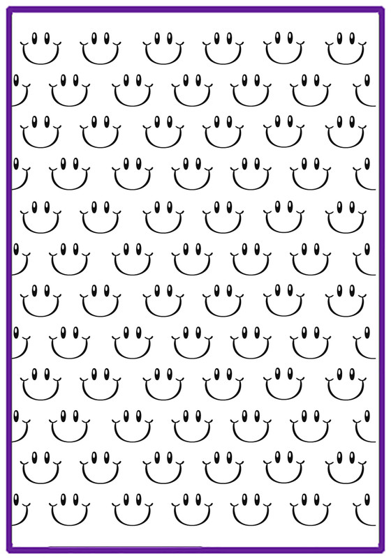 Smiley Face Background Creative Imprints rubber stamp