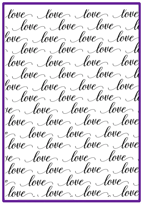 Love Background Creative Imprints rubber stamp