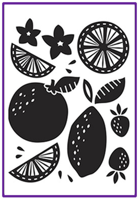 Fruit embossing folder