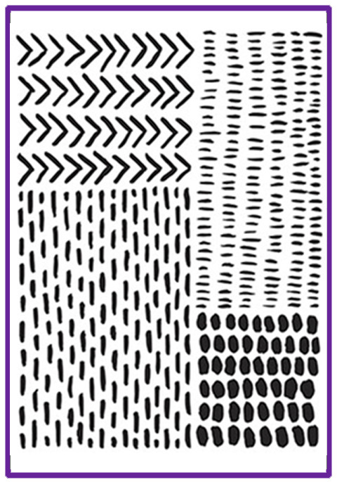 Pattern Markings embossing folder