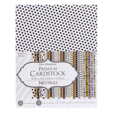 Neutral Pattern Prints lightweight cardstock