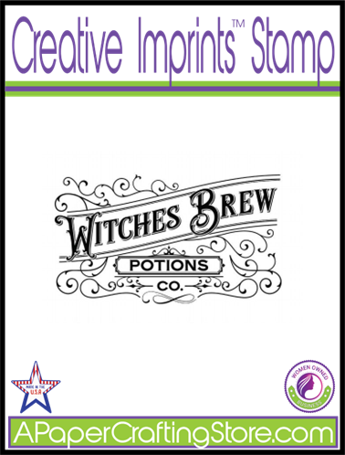 Halloween Witches Brew Potion Creative Imprints rubber stamp