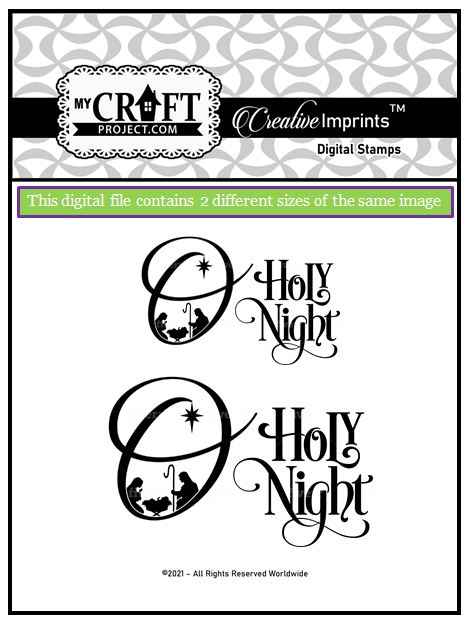 O Holy Night" Digital Imprints stamp set