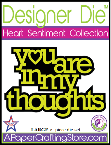Heart Sentiments Collection "you are in my thoughts" 2-pc (word & shadow) set