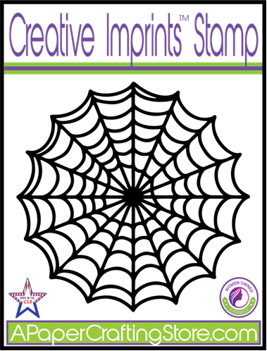 Halloween Spiderweb Creative Imprints rubber stamp