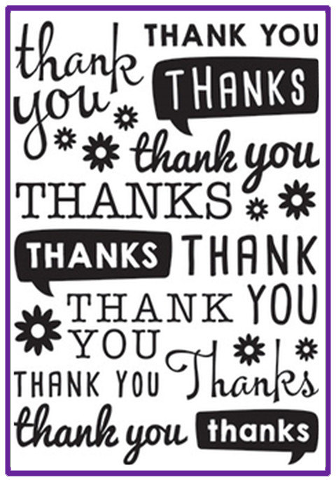 Thanks Scattered embossing folder