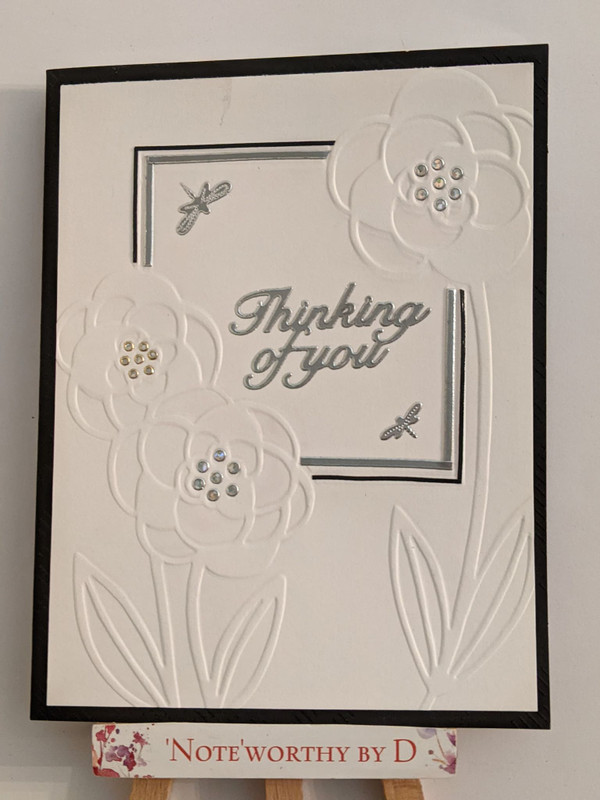 Three Flowers Square embossing folder