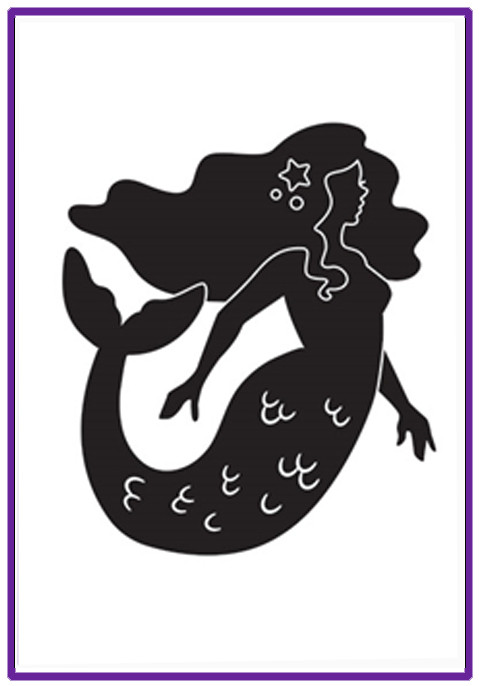 Mermaid embossing folder