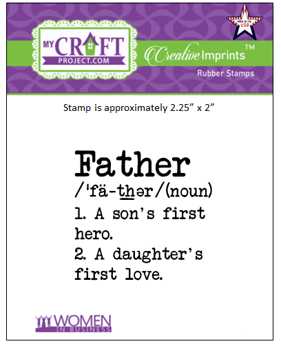Father (a Noun) Creative Imprints rubber stamp