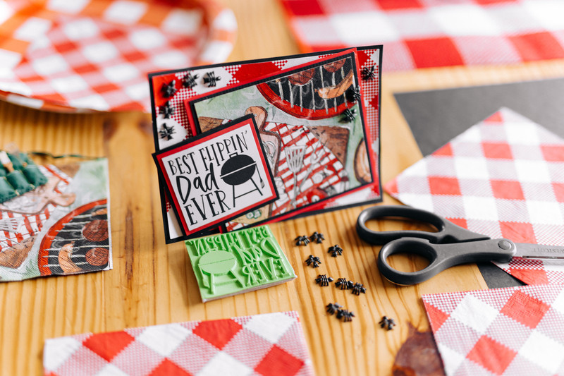 Best Flippin' Dad" Creative Imprints rubber stamp