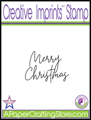 Merry Christmas (casual & small) Creative Imprints rubber stamp