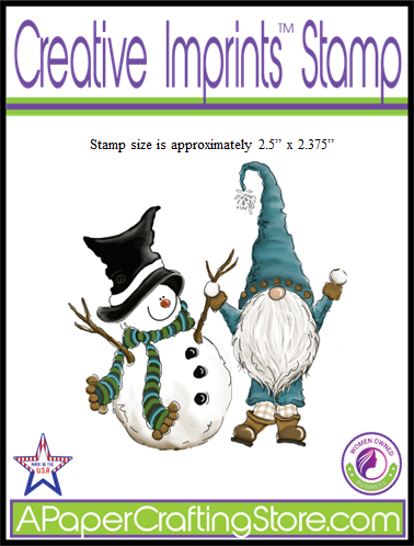 Gnome & Snowman - Creative Imprints rubber stamp