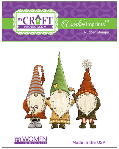 Gnome Trio Creative Imprints rubber stamp