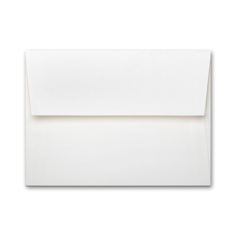 White Woven - A6 Envelopes – 24lb.  – Square Flap -50 pieces