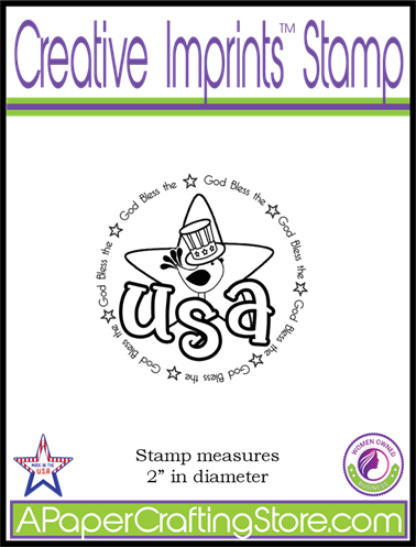 Lil' Tweet "God Bless the USA" Creative Imprints rubber stamp