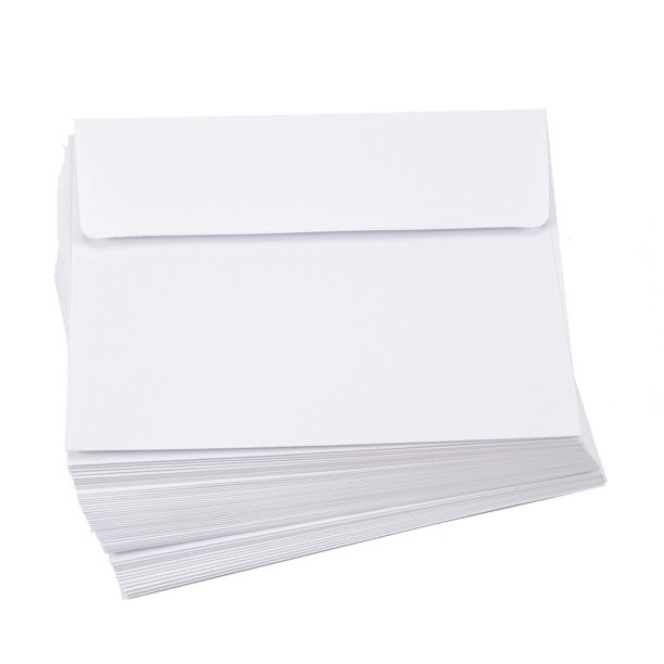 White Woven Envelope - A6 size - 25 pieces