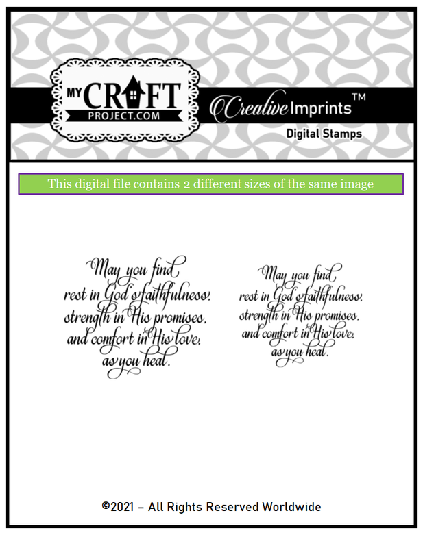 May you find rest . . . DIGITAL Imprints stamp set