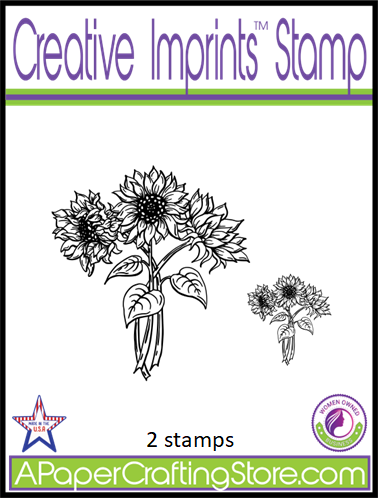 Sunflower Bouquets Creative Imprints 2 image rubber stamp