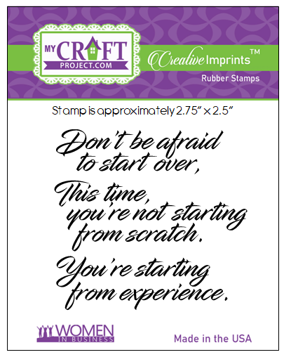 Start Over from Experience Creative Imprints rubber stamp