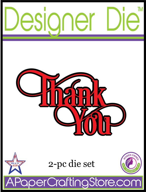 Thank You (swirly) Designer Die 2-pc set
