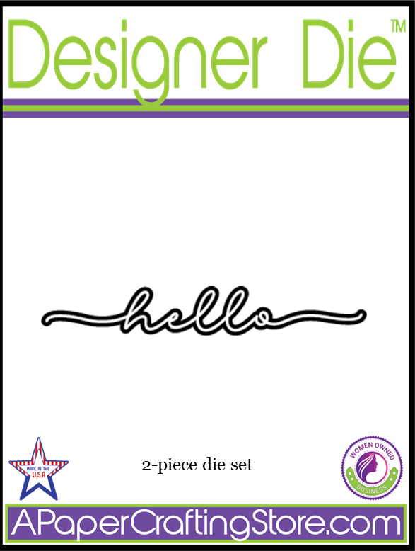Long Tail "hello" with shadow 2-pc Designer Die set