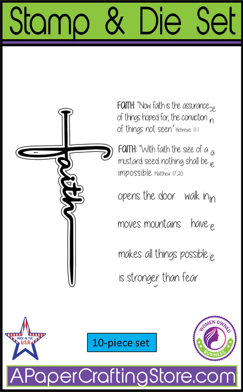 Word Cross Collection Faith stamp & die set