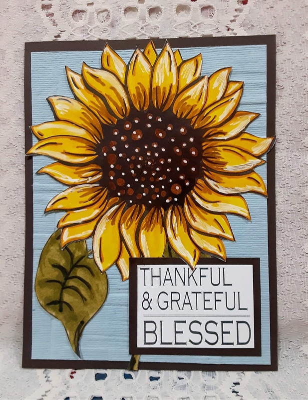 Large Sunflower  4-pc rubber stamp & die set