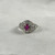Art Deco Platinum Ruby and Diamond Ring
