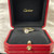 18KY 1.31ct Diamond Engagement Ring signed Cartier