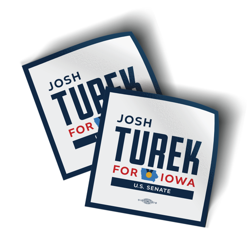 Josh Turek (4" x 4" Vinyl Sticker -- Pack of Two!)