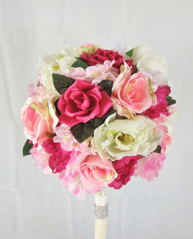 Peonies & two tone Pink Roses Bride Bouquet