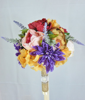 Rustic Peonies & Dahlias Bride Bouquet